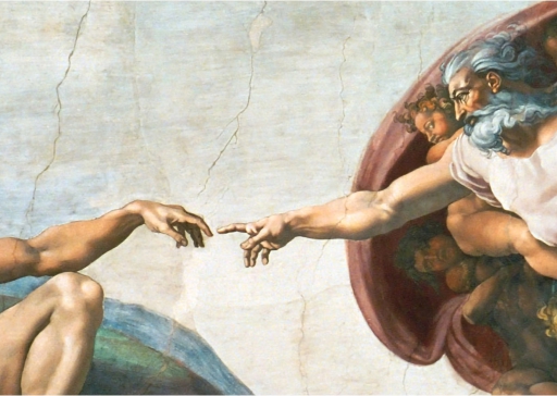 A still image of Michelangelo artwork